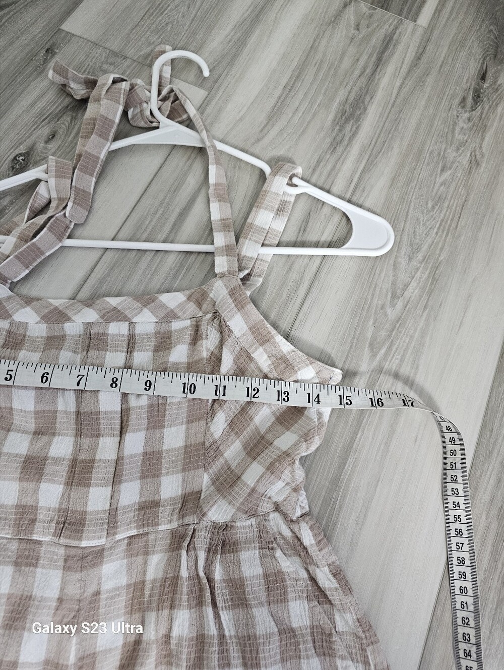 Free People Beige Plaid Jumpsuit Sz 4 - Picture 4 of 13